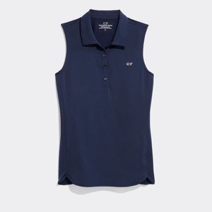 Vineyard Vines Sleeveless Solid Jersey Polo